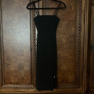 Leith mid length black dress
